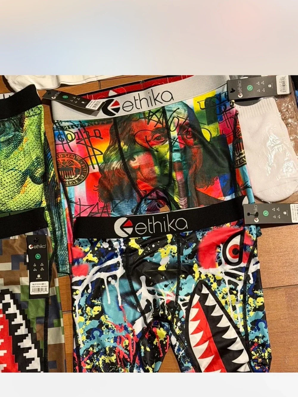 ethika Kids Mixed Color Graphic Boxer Shorts and Tees Pack large and small boys